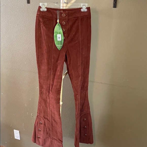 FARM Rio Rust Corduroy Flare Pants - Picture 4 of 10